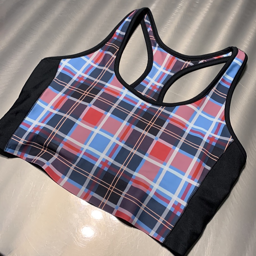 Splits59 Plaid Agathe Techflex Sports Bra Size M - Picture 2 of 9